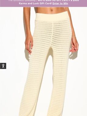 Halston Crochet Pant